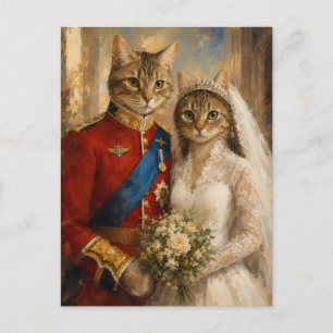 Carte Postale Chats du mariage royal de Prince William et Cather
