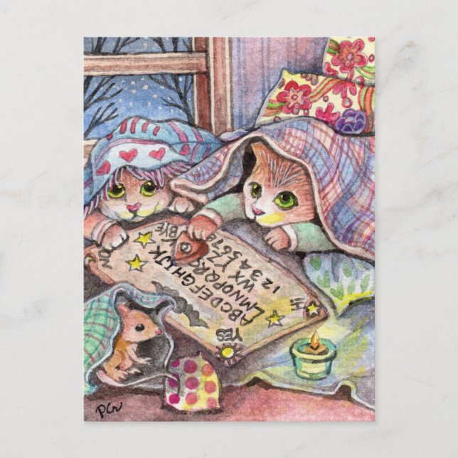 Carte Postale Chats effrayants (Devant)