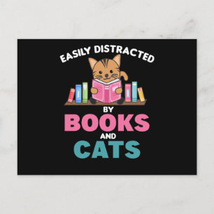 Carte Postale Chats Et Livres Drôle Dire Avec Livre Et Chat