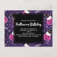 Chats mignons et citrouilles Motif d'Halloween pou