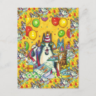 CARTE POSTALE CHATS N'FITZ, CUISINES, MICE, ANNIVERSAIRE AMUSANT