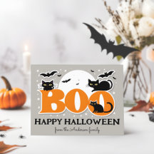 Chats noirs et chauves-souris de Boo Joyeux Hallow