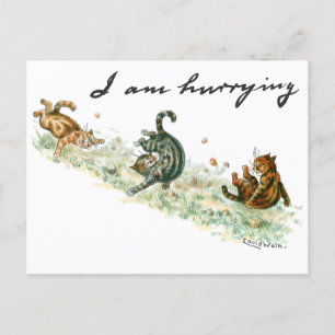 Carte Postale Chats tombés par Louis Wain