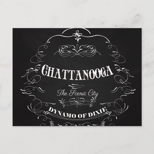 Carte Postale Chattanooga City Tennessee Art - Ville Pittoresque (Devant)