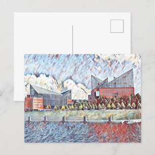 Carte Postale Chattanooga, TN Peinture aquarium