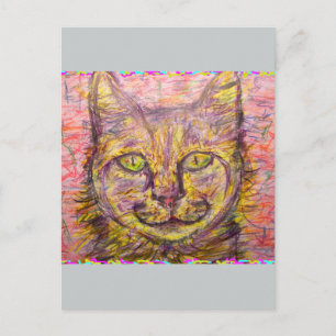 Carte Postale chatte ensoleillé, mec