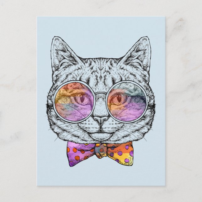 Carte Postale Chatte sage Kat (Devant)