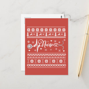 Carte Postale Chaud de Noël joyeux et moche