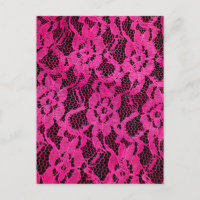 Chaud rose/noir en dentelle