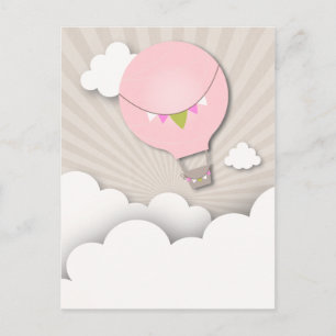 Carte postale chaude rose de fête d'anniversaire