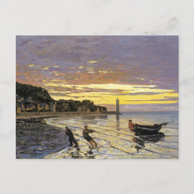 Carte Postale Chauffage d'un bateau, Honfleur (Devant)