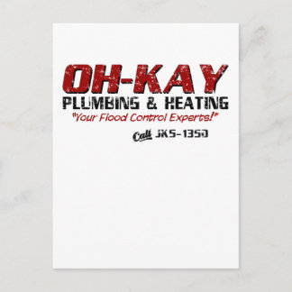 Carte Postale Chauffage et plomberie OH-KAY