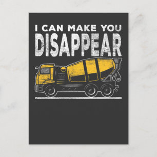 Carte Postale Chauffeur de camion en béton du chantier de constr