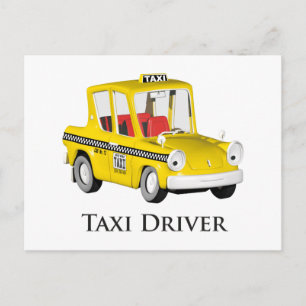 Carte Postale chauffeur de taxi