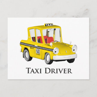 Carte Postale chauffeur de taxi