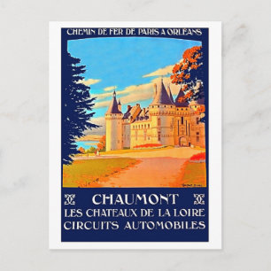 Carte Postale Chaumont, Château de la Loire,France,voyage vintag