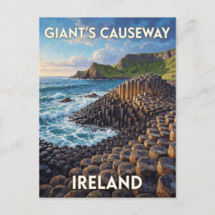Carte Postale Chaussée des Géants Irlande Paysage de roches hexa