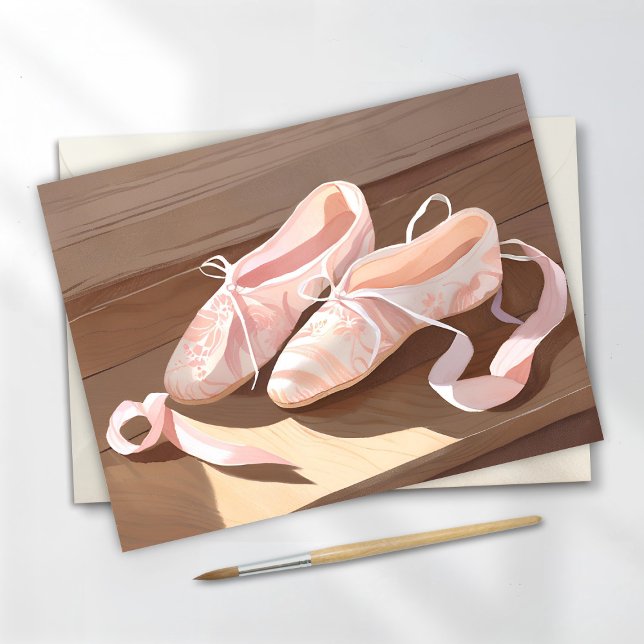 Carte Postale Chaussons de Ballet Beaux | Rose Joli (Créateur téléchargé)