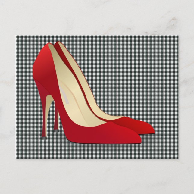 Carte Postale chaussures à talon rouge (Devant)