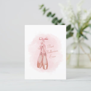 Carte Postale Chaussures Ballerina Pastel Rose Thème