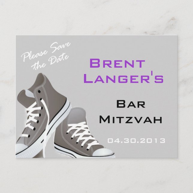Carte postale Chaussures Bar Mitzvah (Devant)