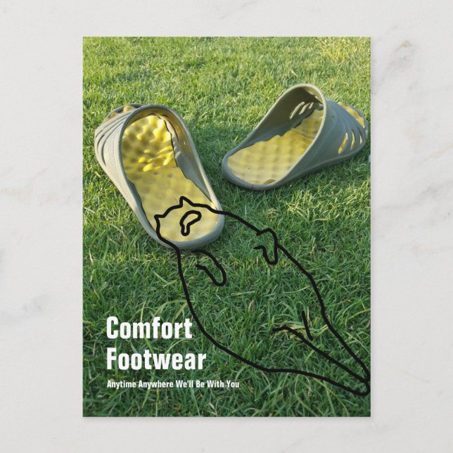 Carte Postale Chaussures de confort (Devant)