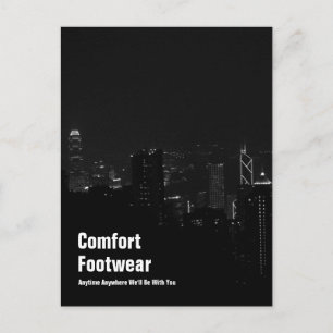 Carte Postale Chaussures de confort en vue de nuit à Hong Kong