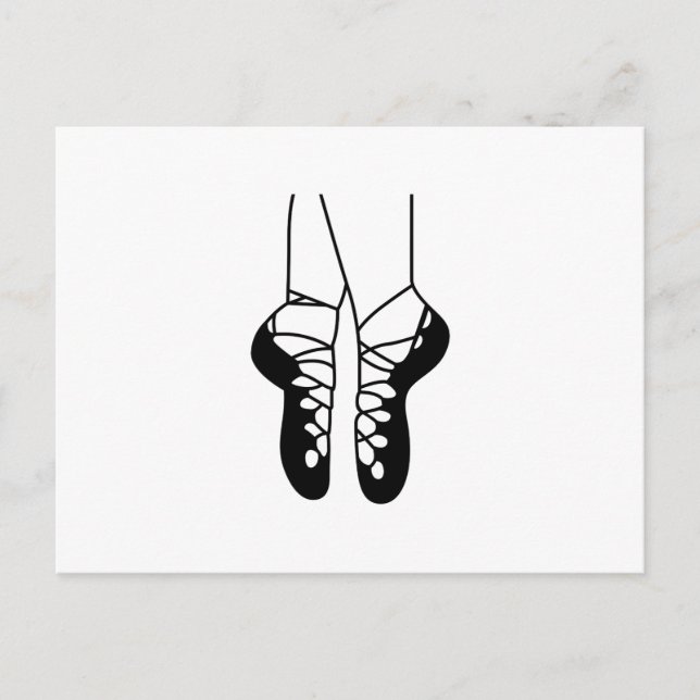 CARTE POSTALE CHAUSSURES DE DANSE IRLANDAISE UNE COULEUR (Devant)