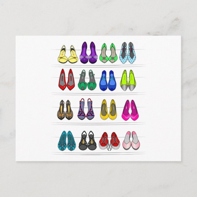 Carte Postale chaussures de mode (Devant)