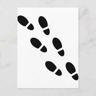 Carte Postale Chaussures - Empreinte