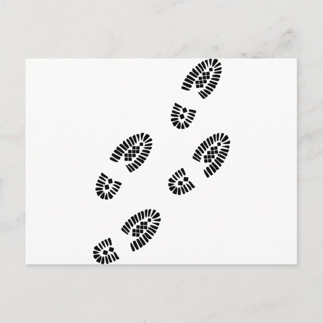 Carte Postale Chaussures - Empreinte (Devant)