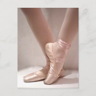 Carte Postale Chaussures en Ballon Rose