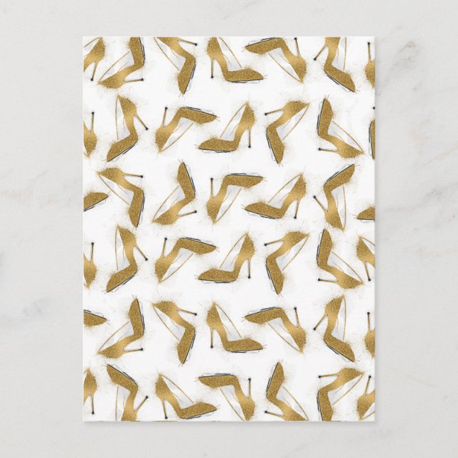 Carte Postale Chaussures haute talon cool à parties scintillant  (Devant)