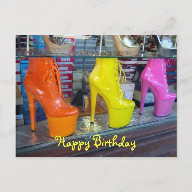 Carte Postale Chaussures Joyeux anniversaire (Devant)