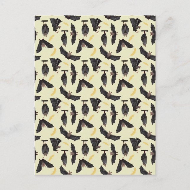 Carte Postale chauves-souris jaune (Devant)