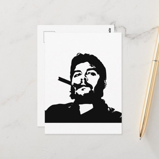 Carte Postale Che Guevara, Commandante, Révolution, Cuba, La Hav (Devant/Arrière en situation)