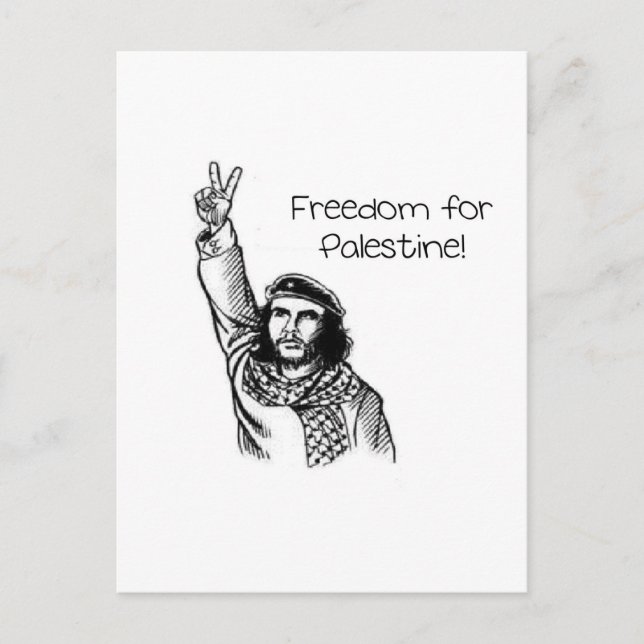 Carte Postale Che Guevara, Liberté pour la Palestine ! (Devant)