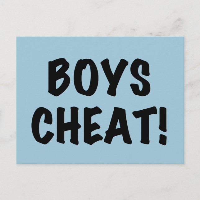 Carte Postale Cheat de Boys (Devant)