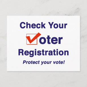 Carte Postale Check Your Voter Registration 2024 Election