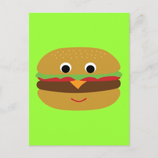 Carte Postale Cheeseburger rétro (Devant)