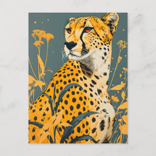 Carte Postale Cheetah vintage