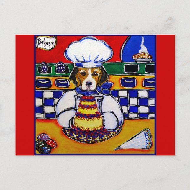Carte Postale Chef beagle (Devant)