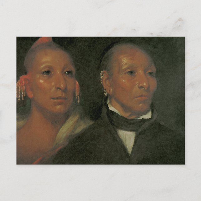 Carte Postale Chef Black Hawk et son fils (Devant)