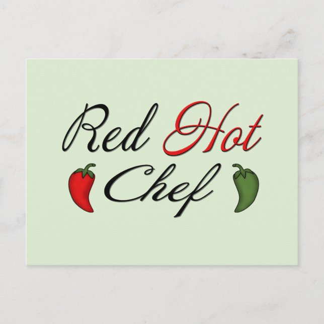 Carte Postale Chef chaud rouge (Devant)