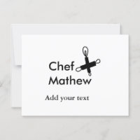 Chef cuisinier ajouter nom texte hommes cuisine bo