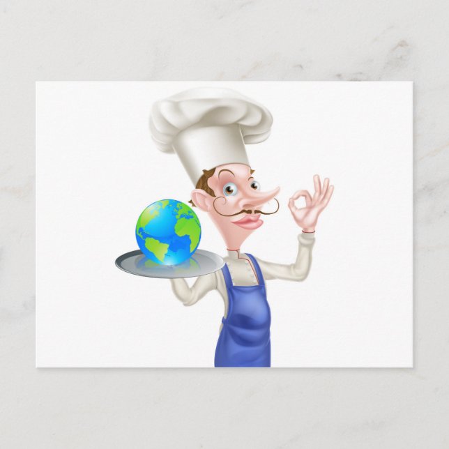 Carte Postale Chef cuisinier mondial (Devant)