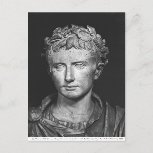 Carte Postale Chef de l'empereur Augustus (Devant)
