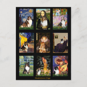 Carte Postale Chef-d'œuvre composite de Shetland Sheepdog