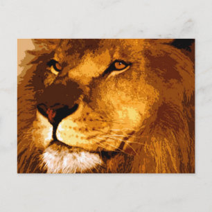 Carte Postale Chef du lion africain