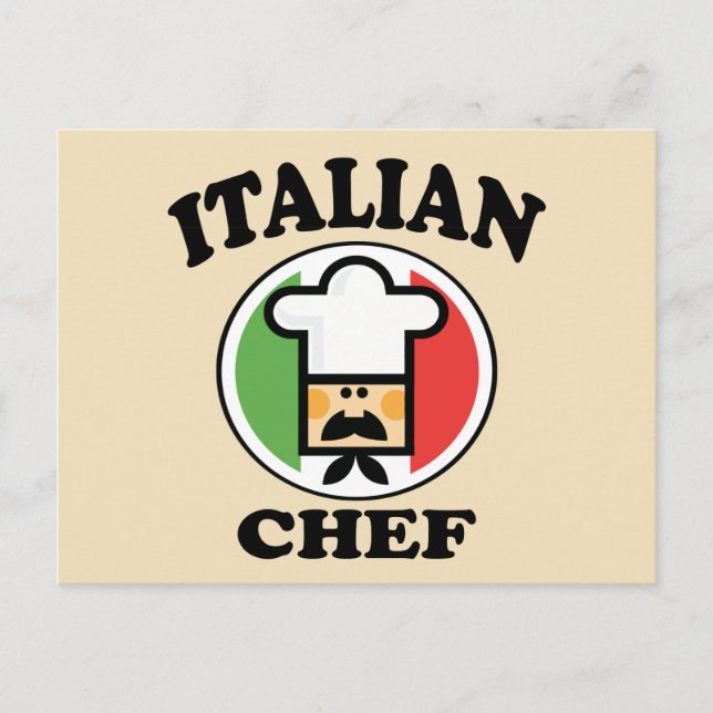 Carte Postale Chef italien (Devant)
